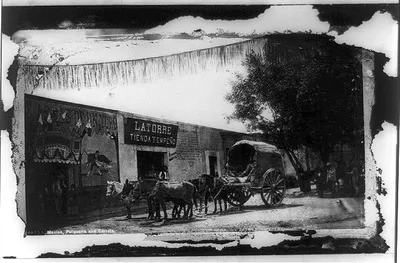 [Mexico]: Pulqueria and Carreta, 1884