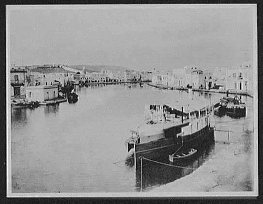 Basin, or inner harbor, of the old city of Biserte [i.e. Bizerta,…, Bizerta, Tunisia, 1894