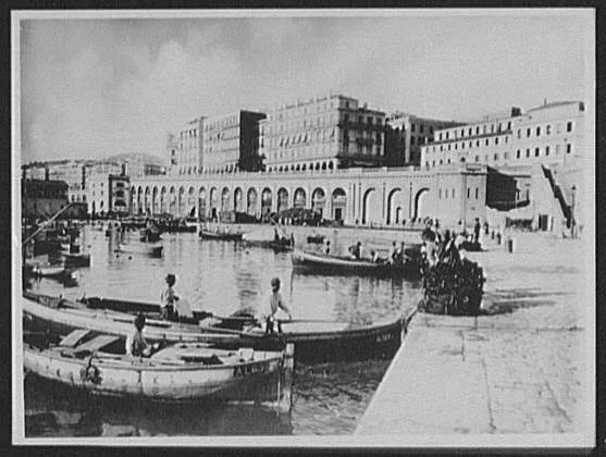 Algiers - the embankment and Boulevard de la Republique, Algiers, Algeria, 1894