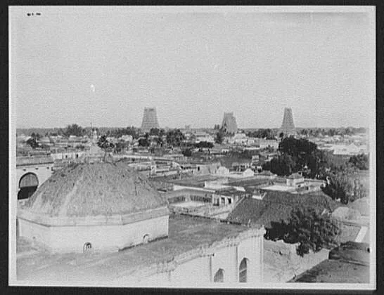 Madura - Temple of Siva from the Palace of Tiru, India, Madurai, 1895