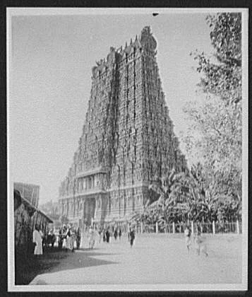 Madura - north tower of the Temple of Siva, India, Madurai, 1895