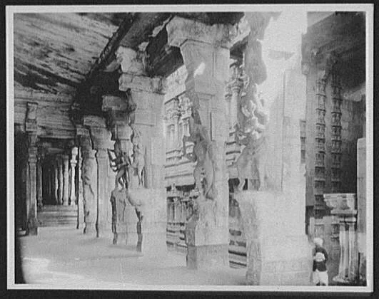 Madura - entrance to Hall of a Thousand Columns, Temple of Siva, India, Madurai, 1895
