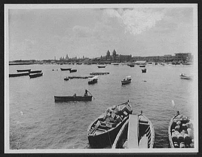 Madras - view from the harbor, India, Madras, 1895
