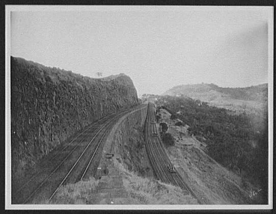 Reversing station or switchback on the Bhor Ghat incline of the Great…, India, 1895