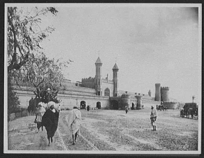 Lahore - general view of railway station, Pakistan, Lahore, 1895