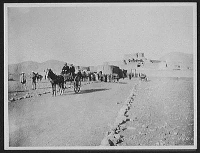 2-wheeled "tum-tum" cart leaving Jamrud Fort for trip to nearby…, Pakistan, Jamrud, 1895