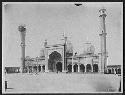 Delhi - Jumma Musjid, or Great Mosque - front view, India, Delhi, 1895