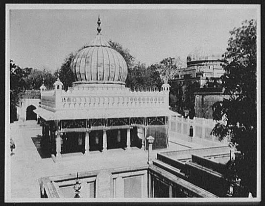 Delhi - Tomb of Nizan Ud Din Auliya, near Indrapart, India, Delhi, 1895