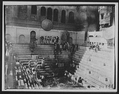 Benares - the Manikaranika - a holy well, Varanasi, India, 1895