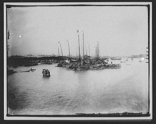 Canton (?) harbor, Guangzhou, China, 1895