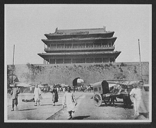 Peking - inside view of gateway leading toward the Emperor's Palace, Beijing, China, 1895