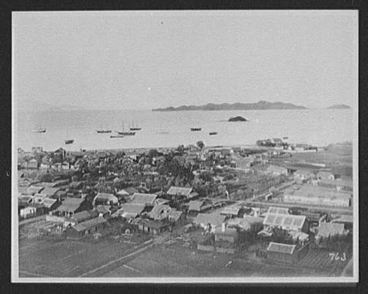 Wonsan - panoramic view of city and harbor (rt. half), Wonsan, Korea, 1895