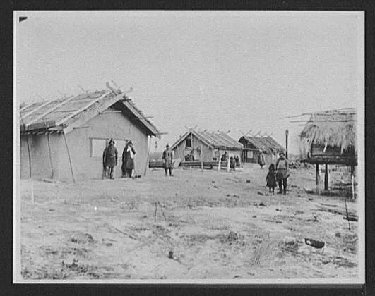 Goldi village on the Amur, north of Khabarovsk, Russia, China, Amur River, 1895