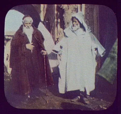 Tangier - [two old men in market or street], Morocco, Tangier, 1894
