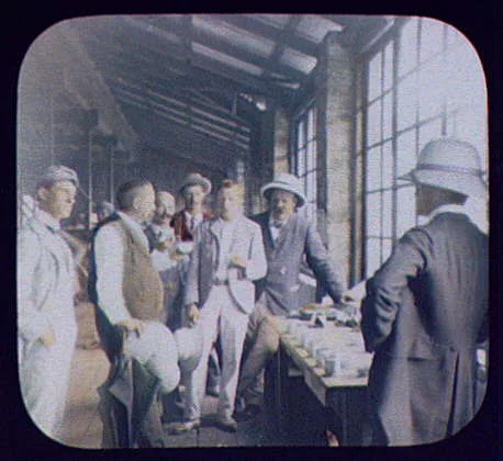 Sampling tea at Rosita factory, Sri Lanka, Rosita, 1895