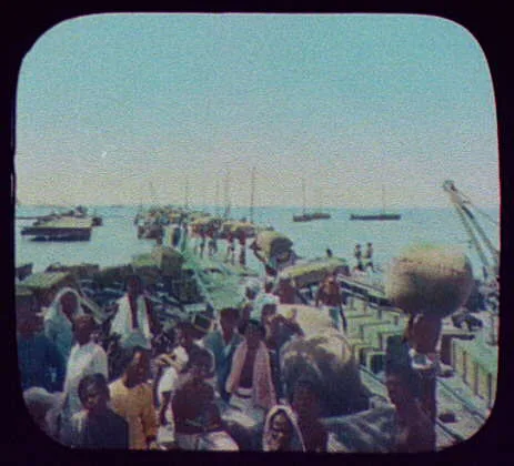 Tuticorin - crowded boat landing, India, 1895