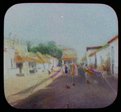 Weaving blankets on street - Madura, Madurai, India, 1895