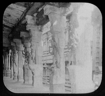 Madura - entrance to hall of a thousand columns, Temple of Siva, India, Madurai, 1895