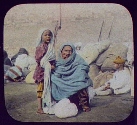 Woman and small girl, India, 1895