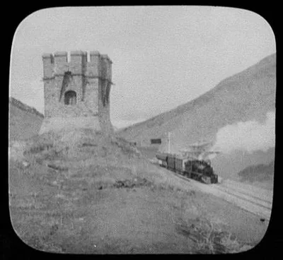 Kach station and blockhouse near the divide between Harnai and Quetta, Pakistan, 1895