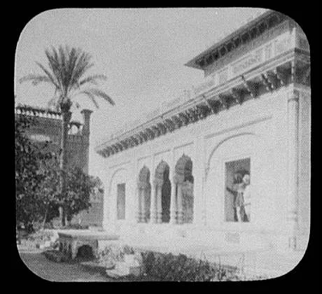 Lahore - the Barahdari in the Hazuri Bagh - white marble pavilion…, Pakistan, Lahore, 1895