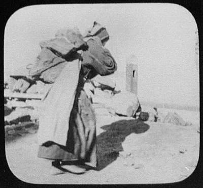 Darjeeling - woman with back pack, Darjeeling, India, 1895