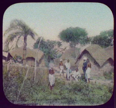 Village with thatched huts near junction of Ganges and Brahmaputra…, Bangladesh, 1895