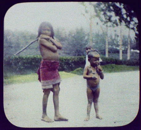 Three small children, Java, Indonesia, 1895