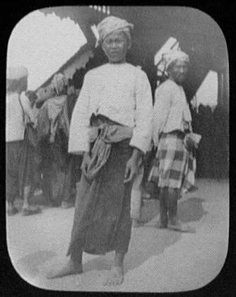 Natives standing, Thailand, 1895