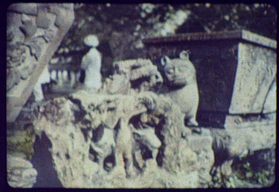Bangkok - sculpture on palace grounds, Thailand, Bangkok, 1895