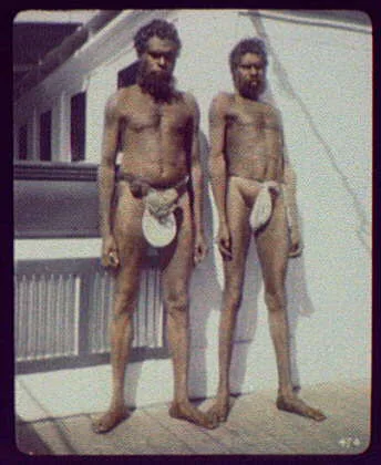 Two aborigines of the Worki (?) tribe, Gilbert R[iver], N. Queensland, 1895