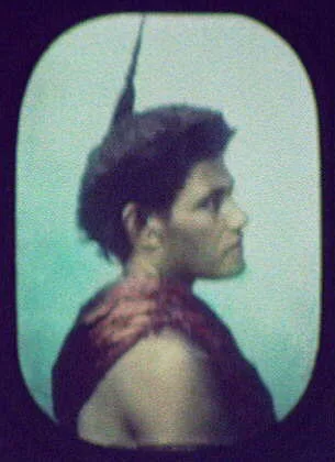 Head and shoulders profile of man [i.e. woman], Oceania, 1895