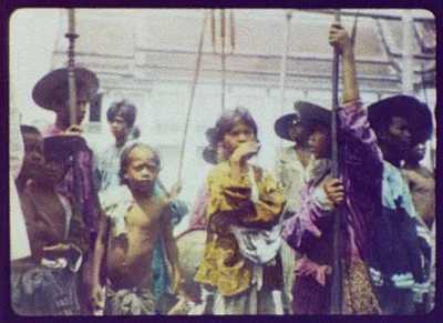 Children on street, China, 1895