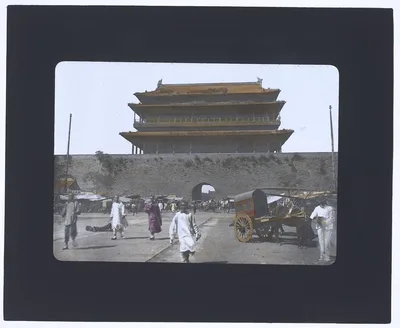 Peking - inside view of gateway leading toward the Emperor's Palace, Beijing, China, 1895