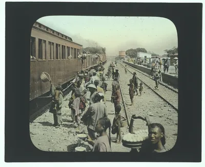 Railway station, China, 1895