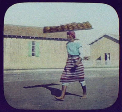 Chinese Manchu porter carrying tray on head, A, Russia, 1895