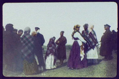 Russian men and women at Iman (?), Russia, Iman, 1895