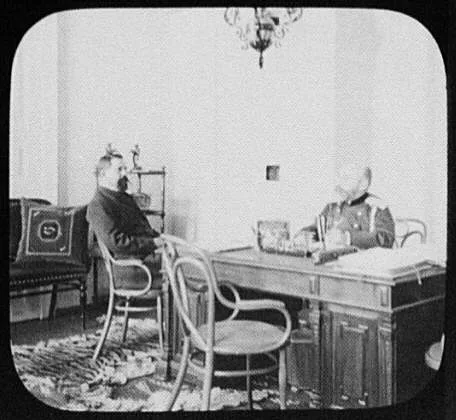 Gen. Groakoff seated at his desk with a civilian - Khabarovsk (?), Khabarovsk, Russia, 1895