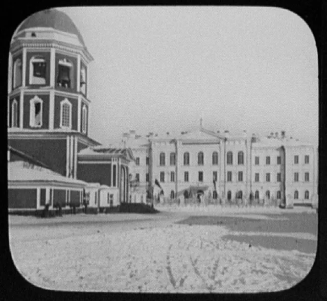 Irkutsk - church and the Bazanoff orphan asylum, Irkutsk, Russia, 1896