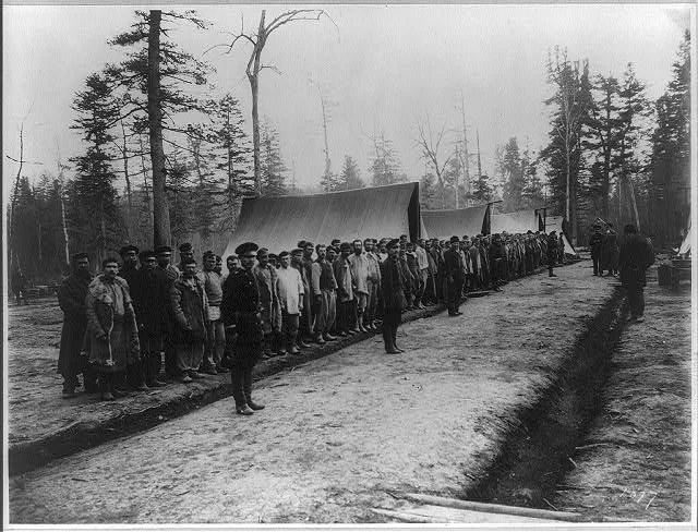 [Convict railroad workers, Ussuri region, Siberia], 1895