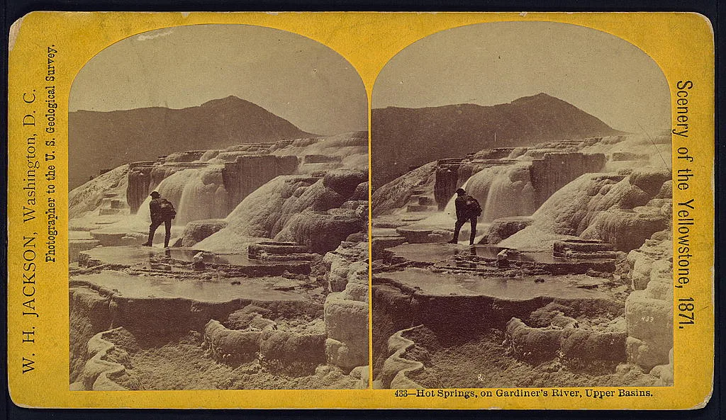 Hot Springs, on Gardiner's River, Upper Basins, 1871