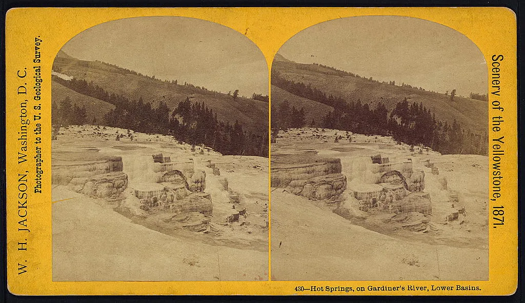 Hot Springs, on Gardiner's River, Lower Basins, 1871