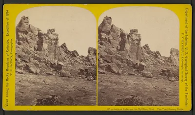 Ancient ruins on the McElmo, Utah. The traditionary butte, 1874