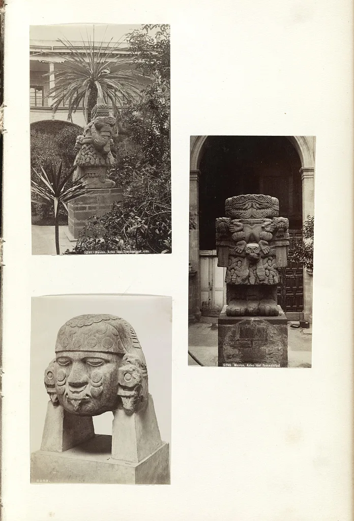 Mexico. Aztec idol Teoyaomiqui Mexico. Aztec idol Teoyaomiqui, side, Mexico City, Mexico, 1883