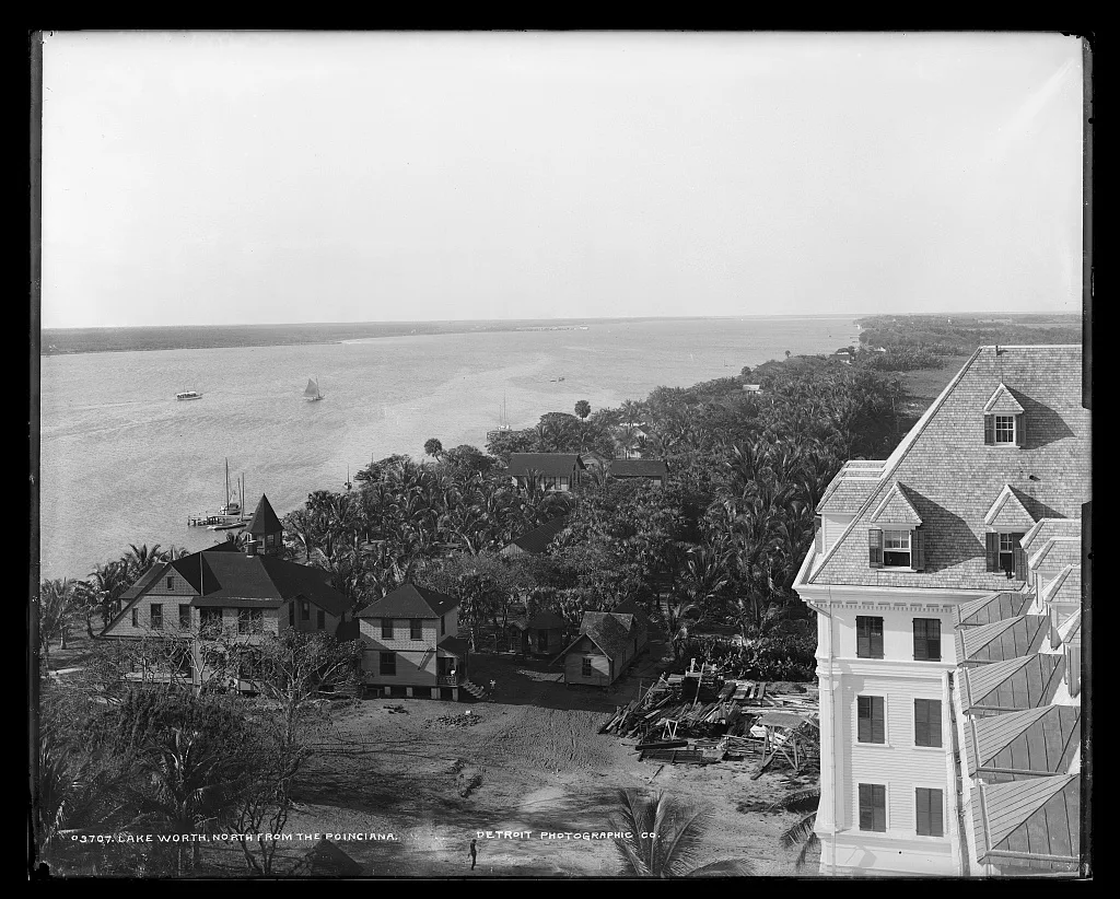 Lake Worth, north from the [Royal] Poinciana, Florida, 1880