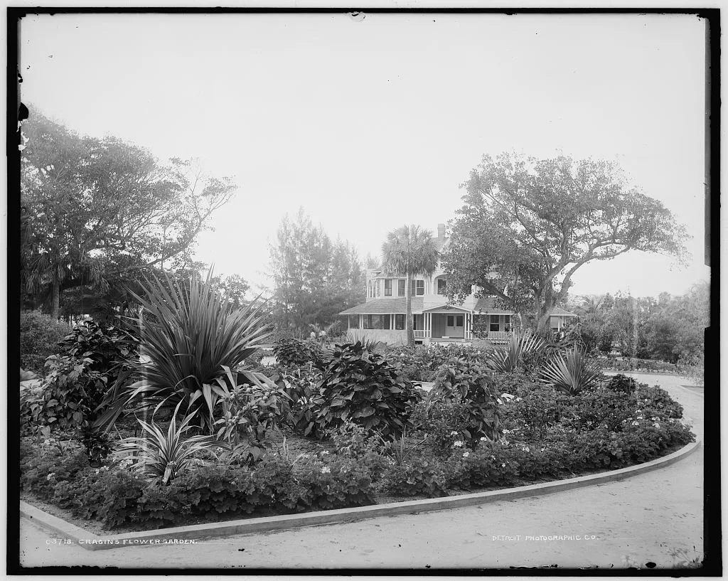 Cragin's flower garden, Florida, 1880