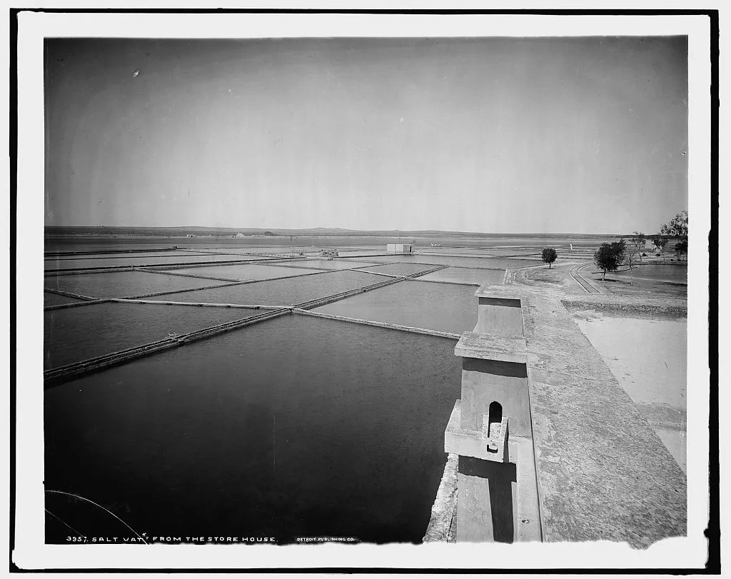 Salt vats from the store house, Mexico, 1880