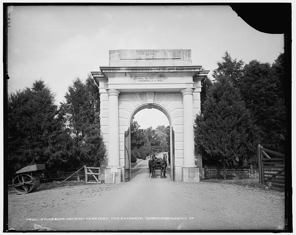 Vicksburg National Cemetery, the entrance, Mississippi, 1880