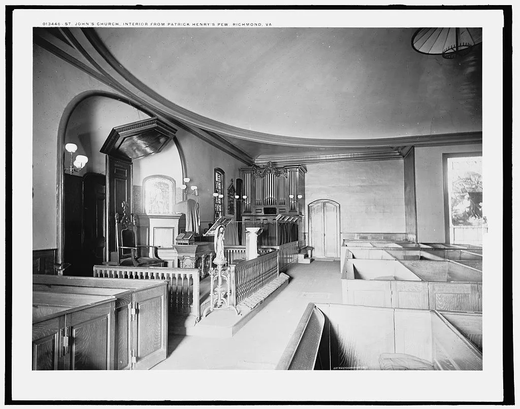 St. John's Church, interior, from Patrick Henry's pew, Richmond, Va, Virginia, 1901