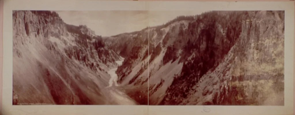 Yellowstone Canon, from the falls, Wyoming, 1892